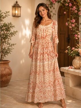 Floral Print Maxi Dress